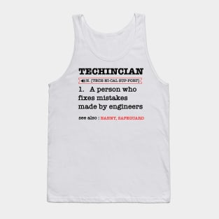 Job Definition Funny Maintenance Technician Tank Top